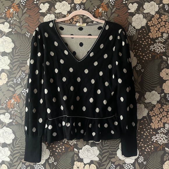 Rebecca Taylor Jacquard Dot Sweater size large - Picture 7 of 10